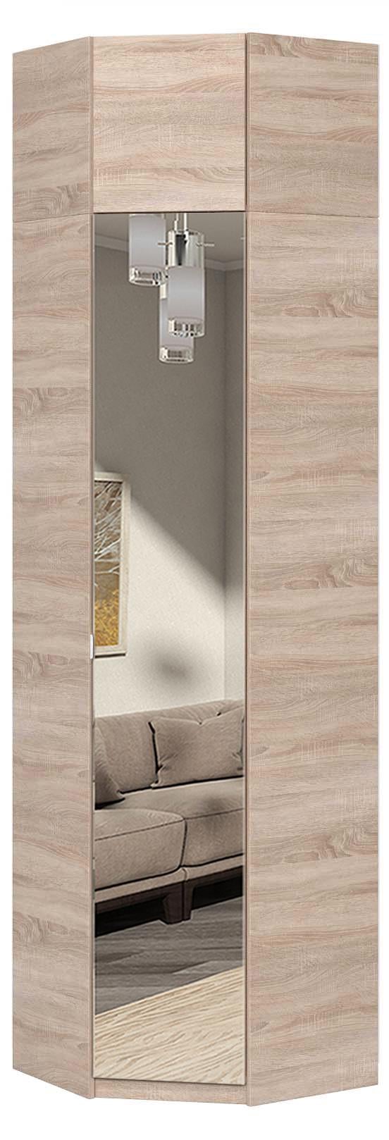 Шкаф угловой с зеркалом Мастер Форм Тетрис 620х376х2400 мм Дуб сонома (31922) - фото 1 Шкаф угловой с зеркалом Мастер Форм Тетрис 620х376х2400 мм Дуб сонома (31922) - фото 1