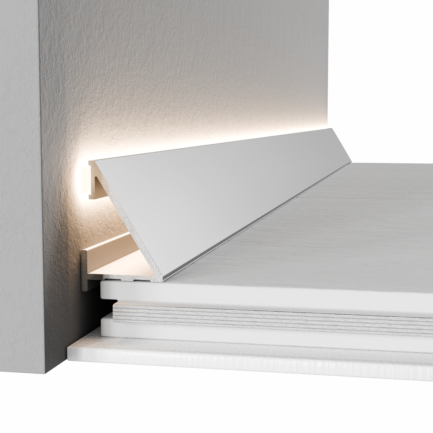 Микроплинтус алюминиевый Thinline MPV-301S 25x2600 мм Серебро (25445457)