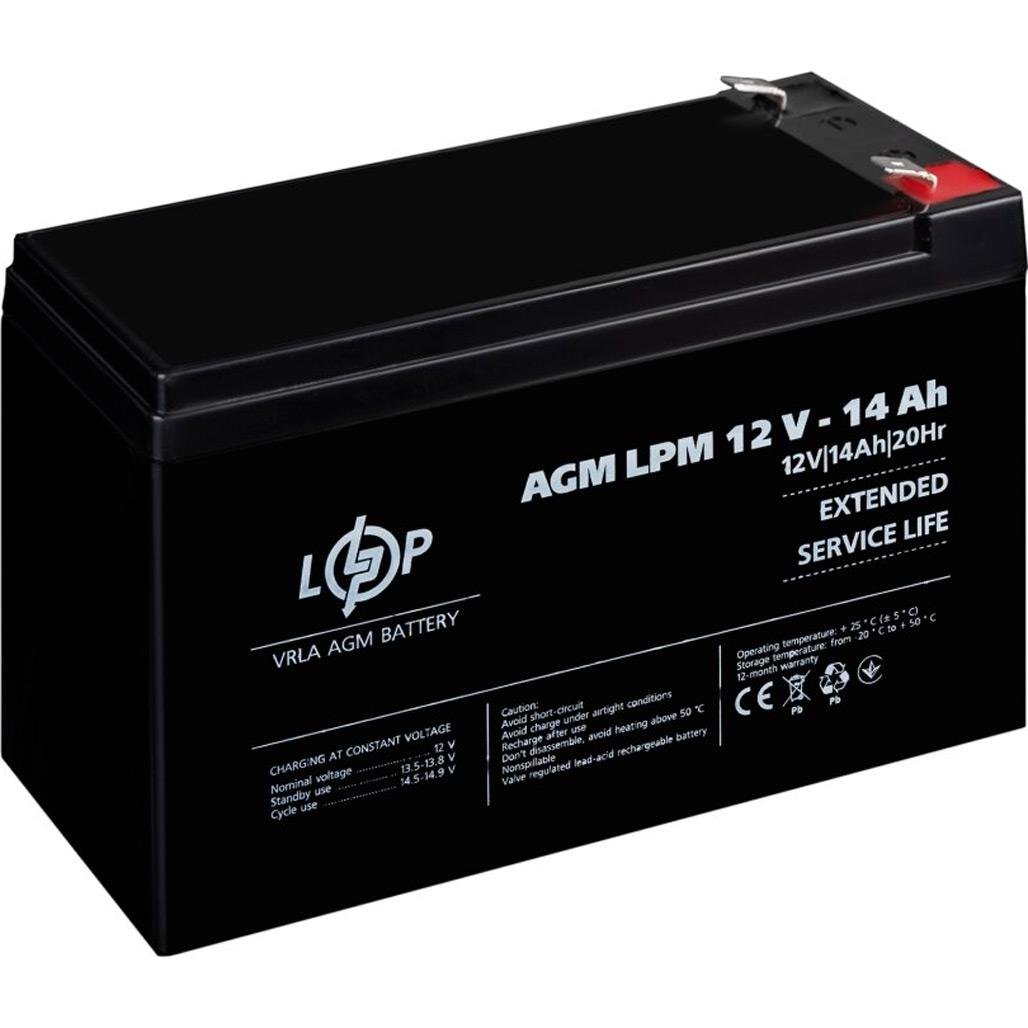 Акумулятор для ДБЖ LogicPower AGM LPM 12V/14 Ah (4161) - фото 3 Акумулятор для ДБЖ LogicPower AGM LPM 12V/14 Ah (4161) - фото 3