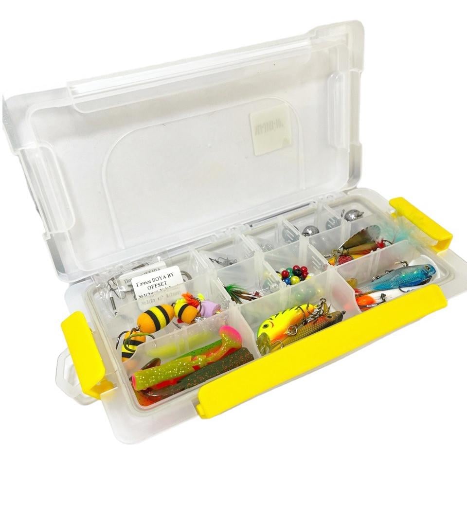 Набір рибальських приманок та інструментів для хижої риби в коробці MJ-3101 (23x17x5 см) - фото 3 Набір рибальських приманок та інструментів для хижої риби в коробці MJ-3101 (23x17x5 см) - фото 3