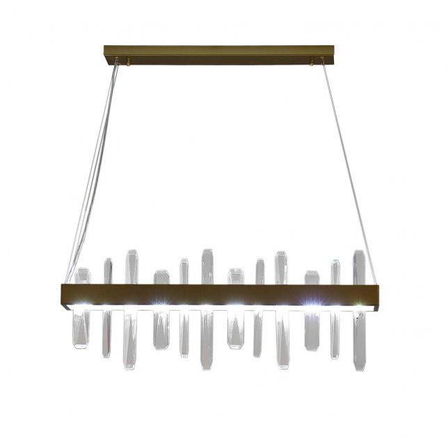 Люстра LED 80W 80 см з пультом Бронзовий (918-LP452 BRONZE)