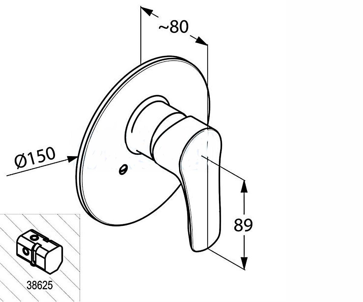 Зовнішня частина KLUDI TERCIO 384200575 - фото 2