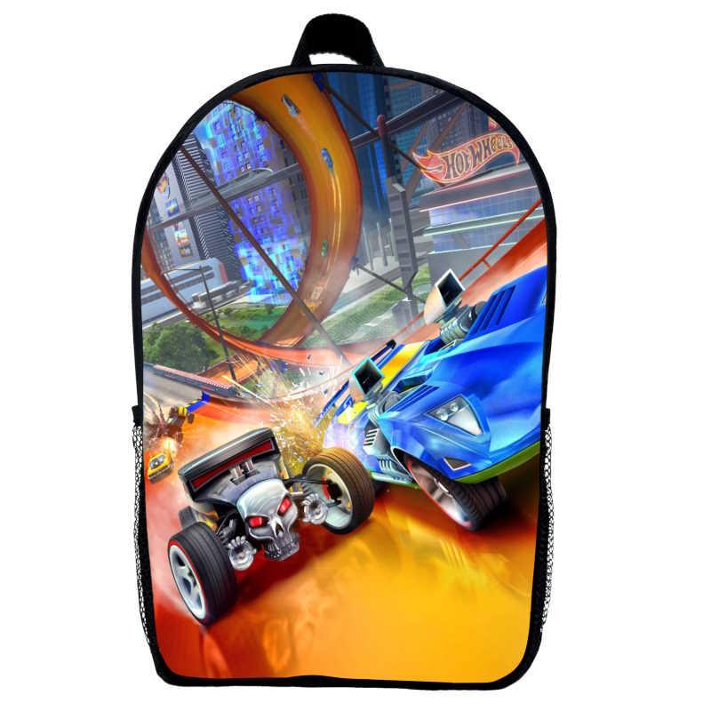 Школьный рюкзак детский с принтом Hot Wheels 06 29х21х9 см 5 л Черный (2199354017)