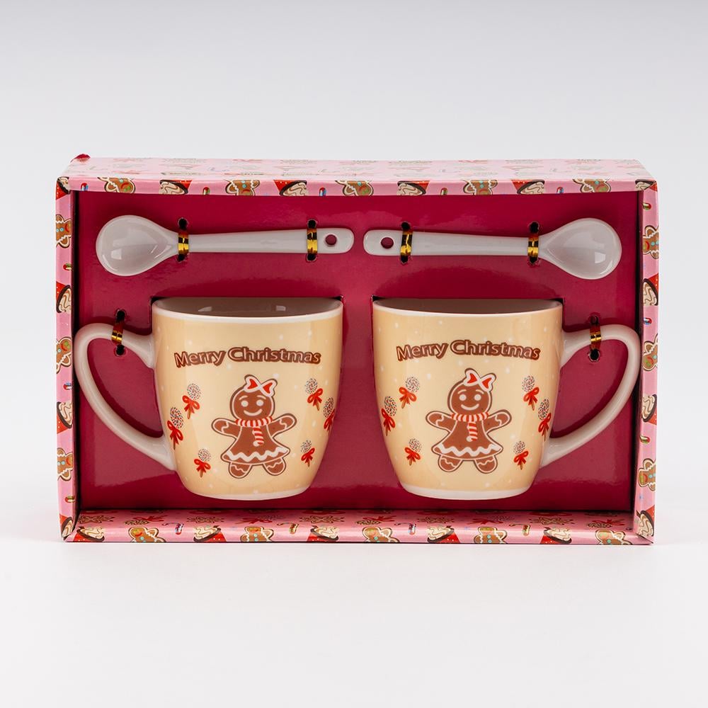 Набір кухлів з ложечками Merry Christmas 2 шт. 180 мл - фото 2 Набір кухлів з ложечками Merry Christmas 2 шт. 180 мл - фото 2