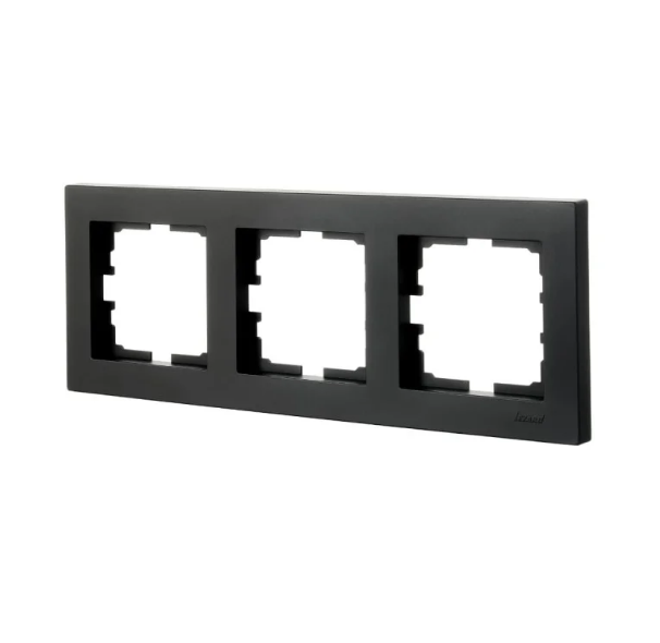Рамка тройная Lezard Vesna Черный (26404362)