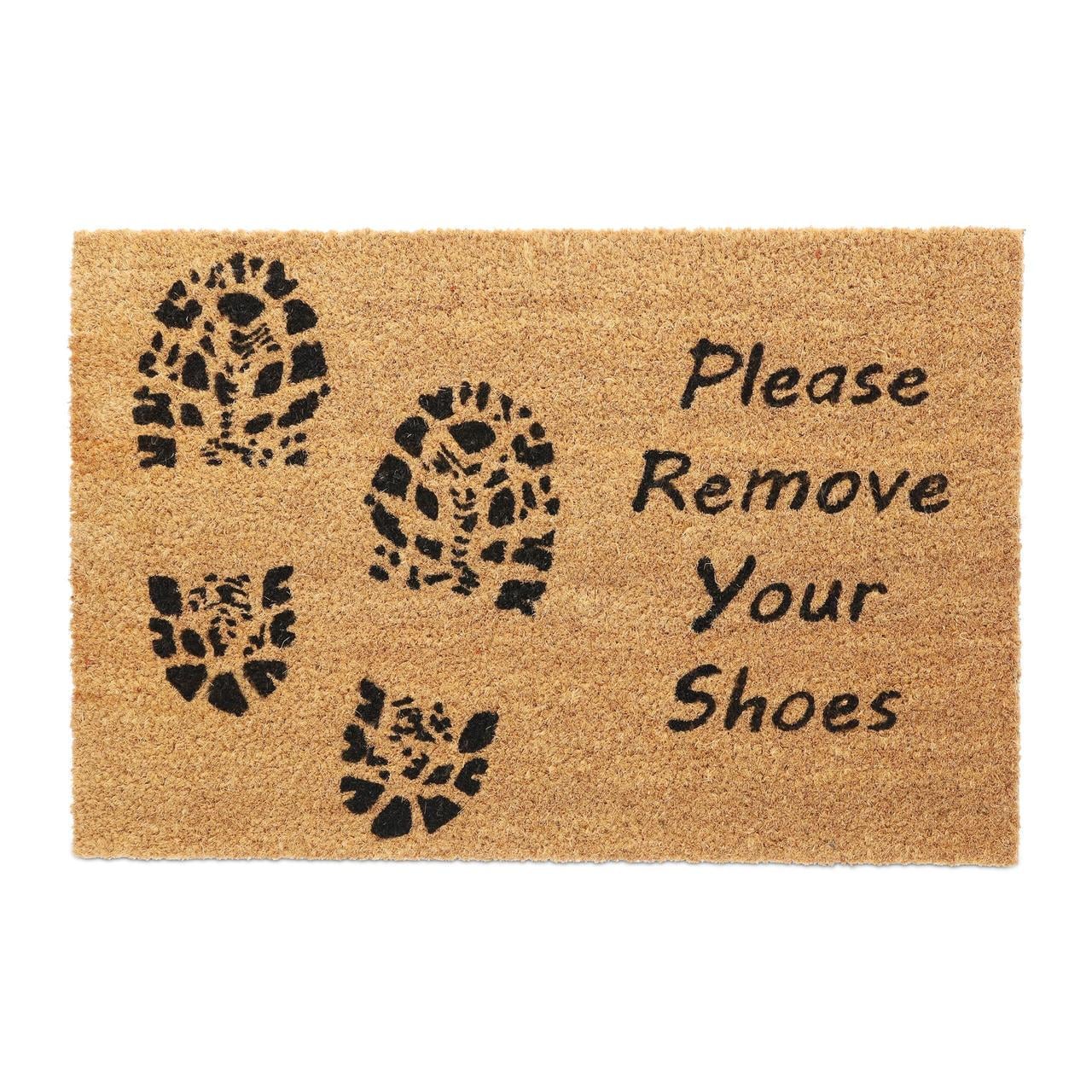 Коврик Relaxdays Please Remove Your Shoes кокосовое волокно 60x40 см (10046494)