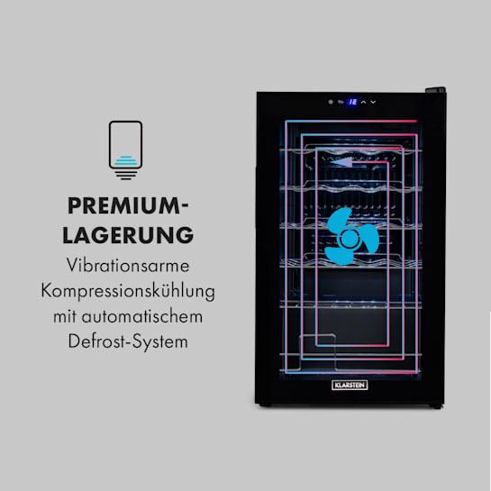 Холодильник для вина Klarstein Shiraz 24 Uno сенсорна панель управління 5-18°C 63 л 24 пляшок - фото 4 Холодильник для вина Klarstein Shiraz 24 Uno сенсорна панель управління 5-18°C 63 л 24 пляшок - фото 4