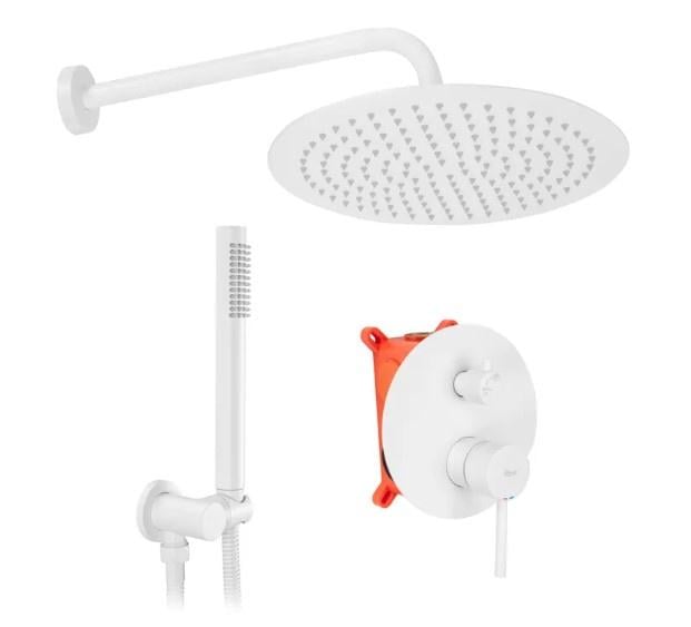 Душевой комплект скрытого монтажа Rea Lungo Белый (REA-P8540)