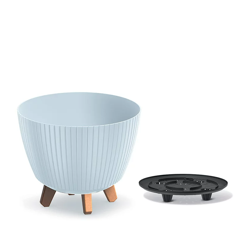 Горшок для цветов на ножках Prosperplast Lamia 30 см Светло-серый (DLAL300-443U)