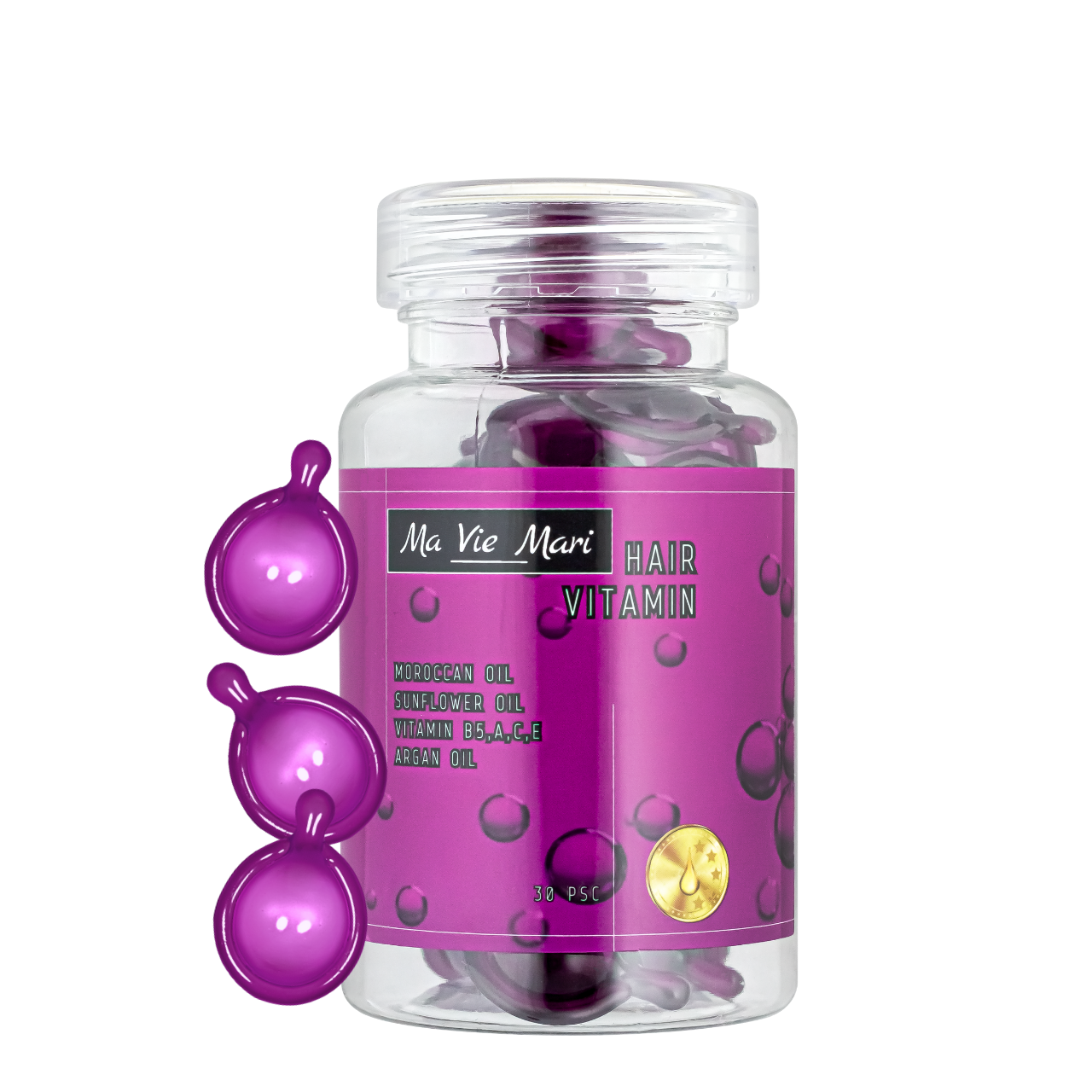 Капсули для відновлення пошкодженого волосся Ma Vie Mari 30 шт. Фіолетовий (MVM3656)