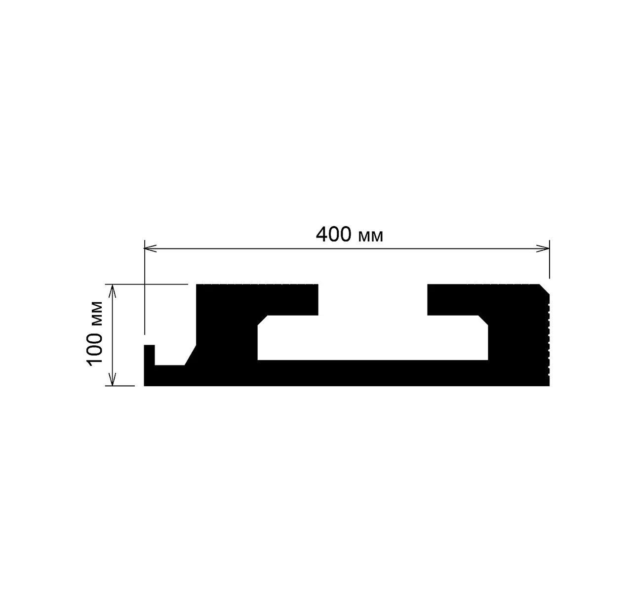 Карниз для LED освещения Tesori 100х400х1150 мм (KD 411) - фото 2