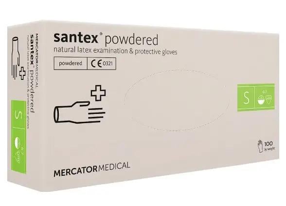 Рукавички латексні SANTEX Mercator припудрені S 100 шт.