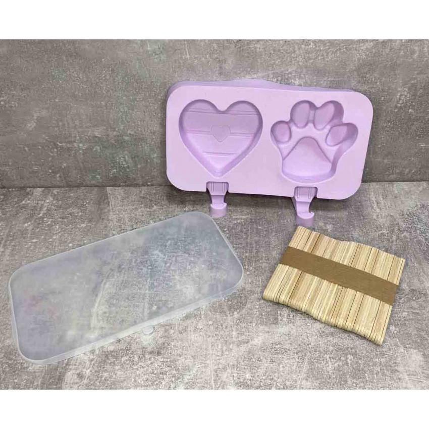 Форма силиконовая для мороженого и конфет Stenson 4416 с силиконовой крышкой Фиолетовый (1656715753)