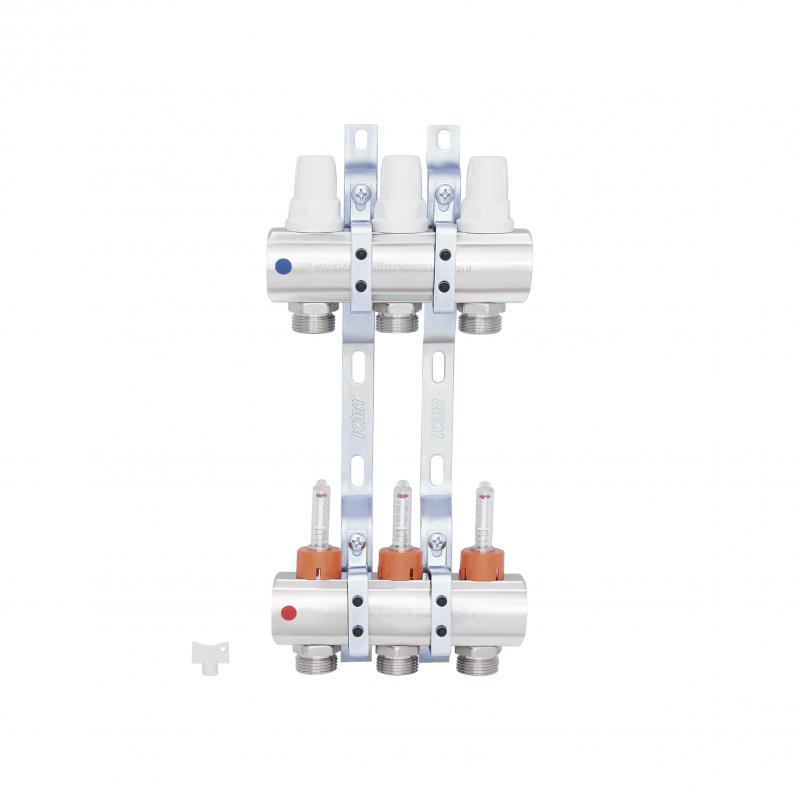 Колектор Icma 1" 3 виходи з витратомірами №K013 - фото 3