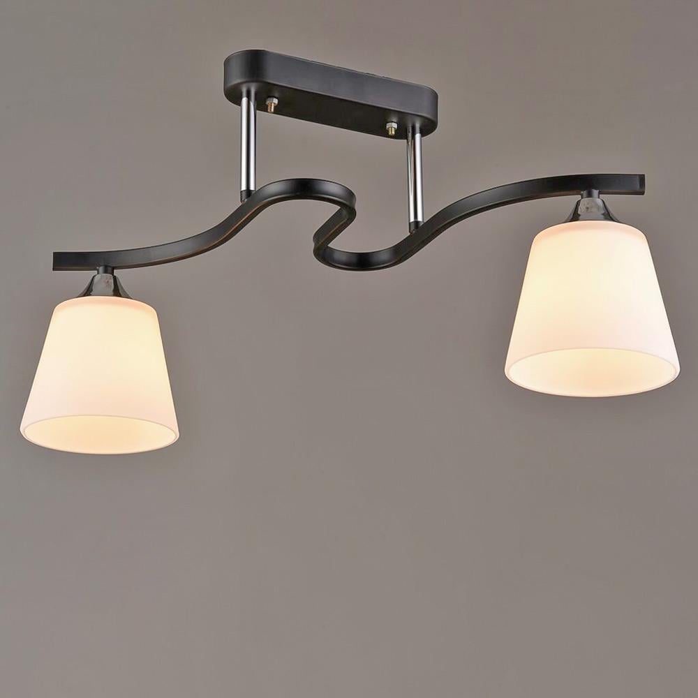 Люстра потолочная Light House SRS-19582/2 BK+CH Черный/Хром/Белый