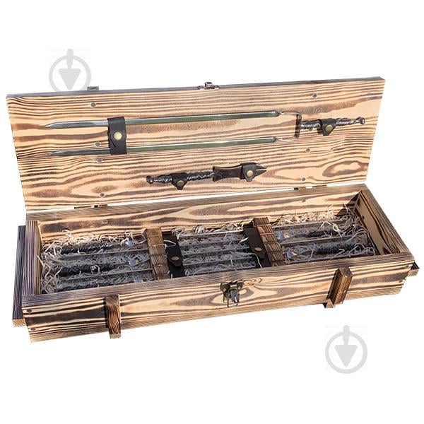 Набор шампуров Gorillas Market Рыцарь Gorillas BBQ в деревянной коробке (hub_xuGd16562)