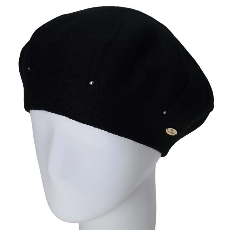 Берет женский Lirus Твикс двойной тонкой вязки Черный (119468)
