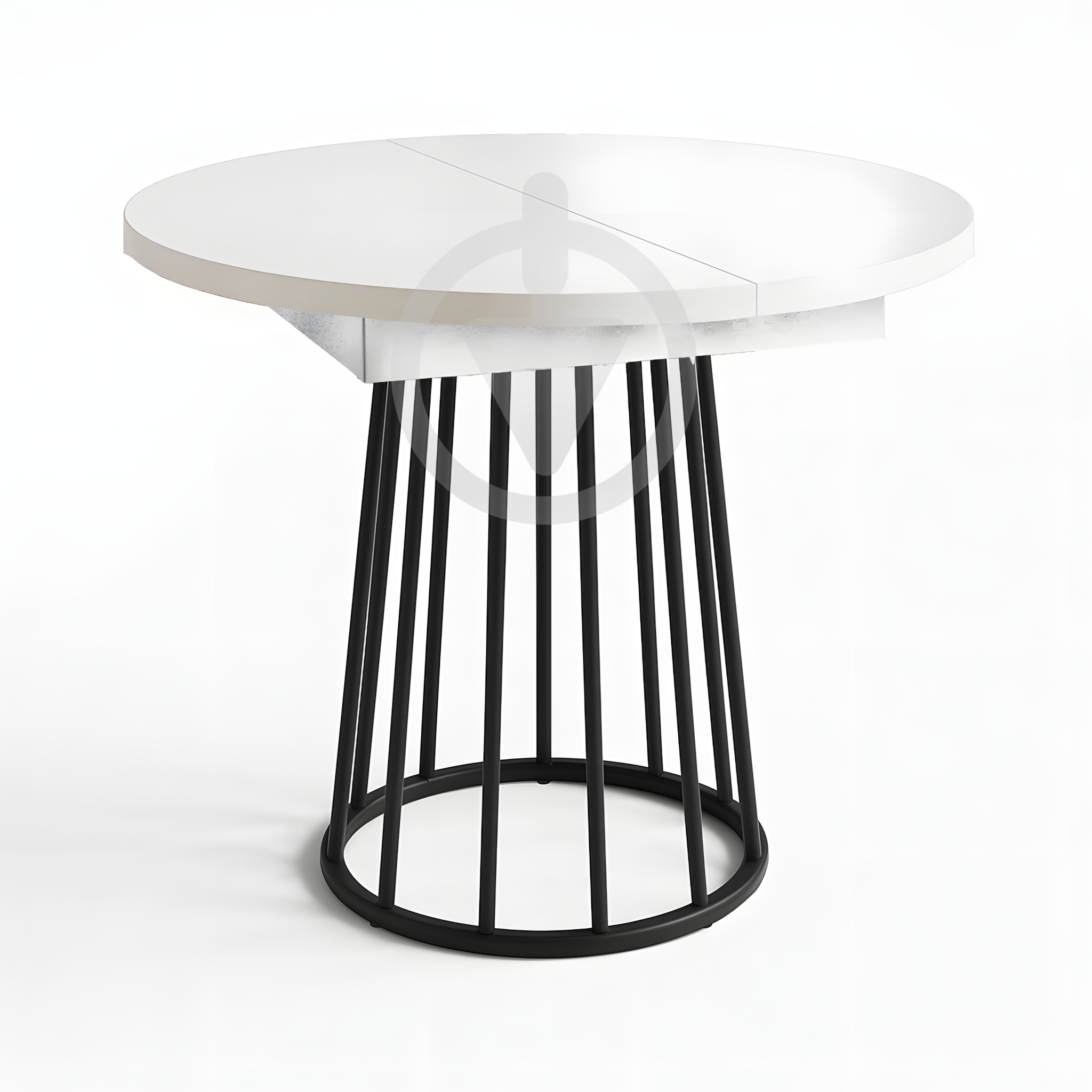 Стол кухонный раскладной RoMax Elegant Slide 90x75/130x75 см Loft Белая Аляска/Черный - фото 1 Стол кухонный раскладной RoMax Elegant Slide 90x75/130x75 см Loft Белая Аляска/Черный - фото 1