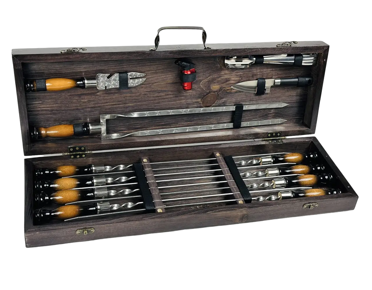 Набор шампуров в кейсе Патриот 13 пр.