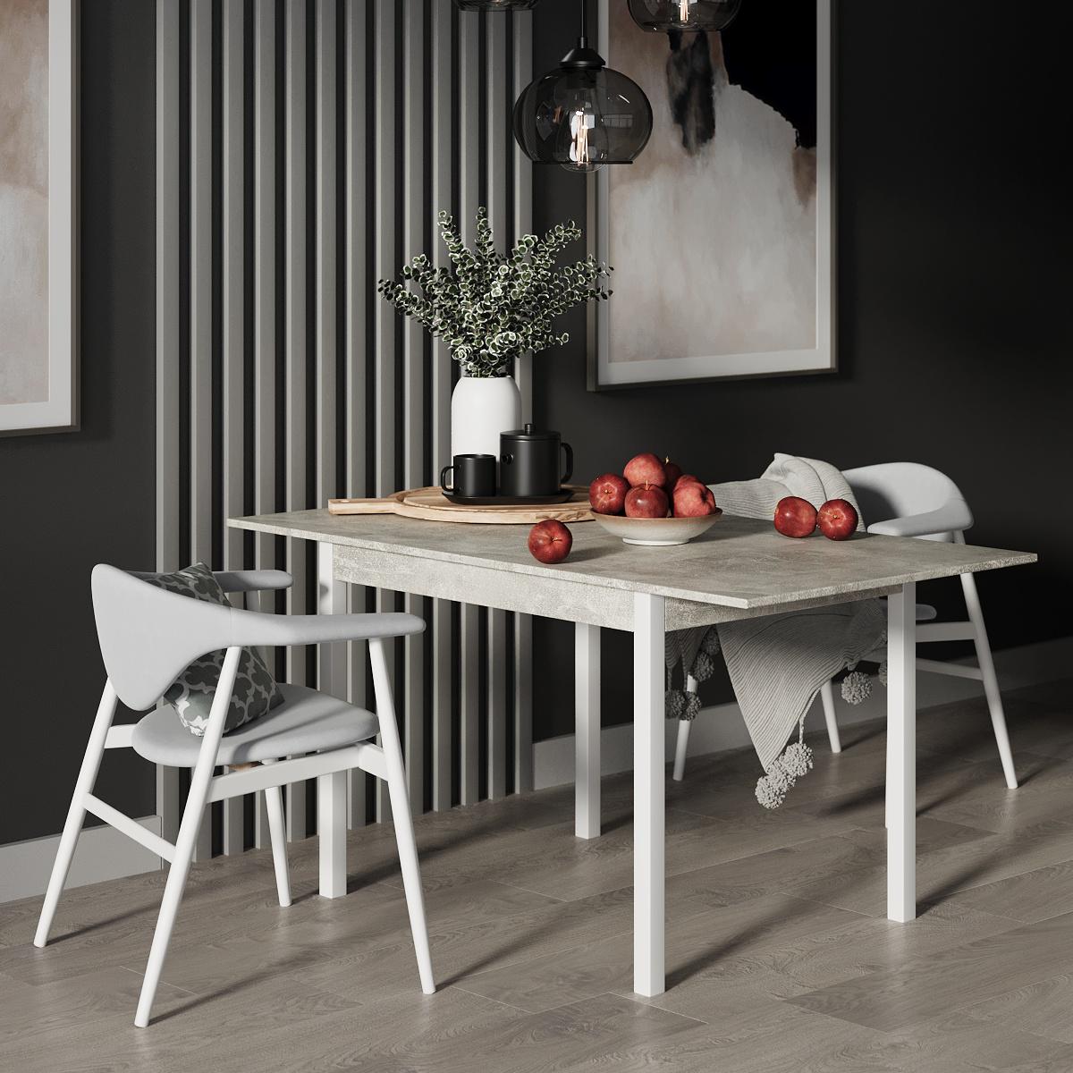 Обеденный стол-трансформер Lunch 900x765x600 мм Ателье светлый/Белый (GATB19040000010) - фото 4 Обеденный стол-трансформер Lunch 900x765x600 мм Ателье светлый/Белый (GATB19040000010) - фото 4