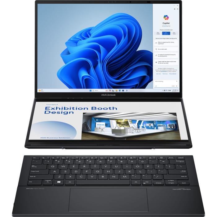 Ноутбук Asus ZenBook Duo UX8406CA-QL047X Intel Core Ultra 9 285H 32 Гб 2 Тб SSD W11 Pro Inkwell Grey (90NB14X1-M001P0)