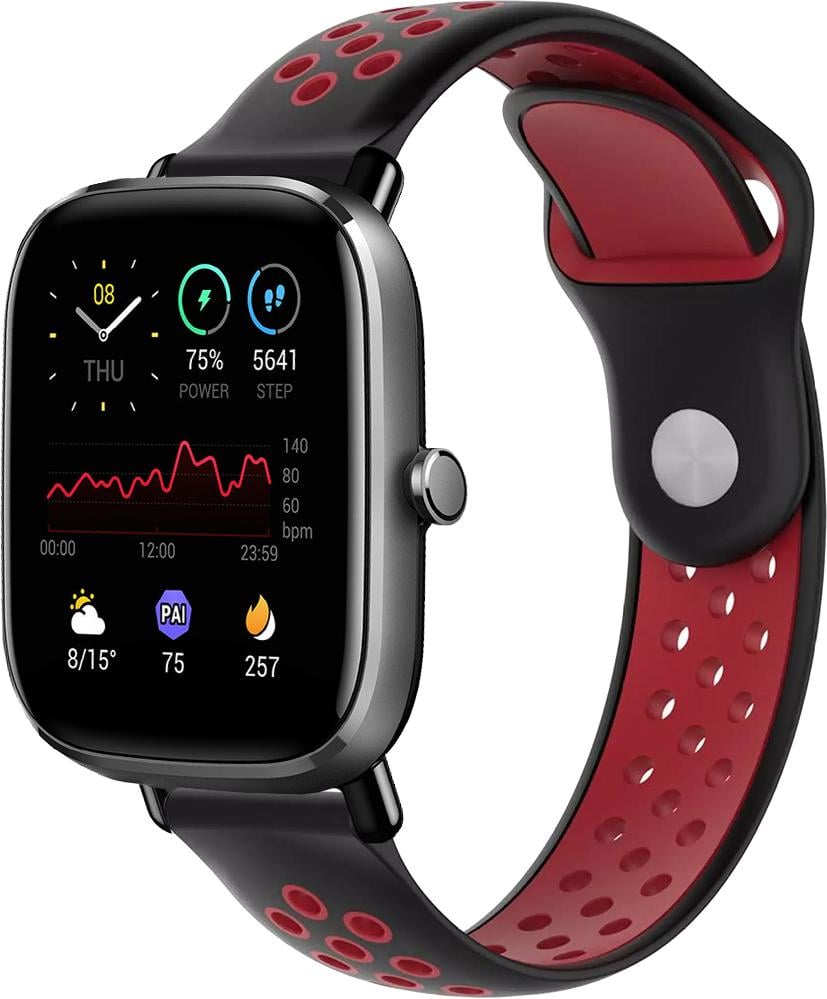 Ремешок Sport для Amazfit GTS 2 mini Black/Red (23039-44) Ремешок Sport для Amazfit GTS 2 mini Black/Red (23039-44)