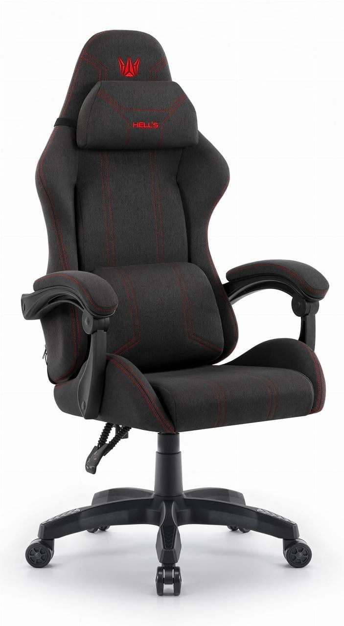 Офісне крісло Hell's HC-1014 тканина Black-Red - фото 1