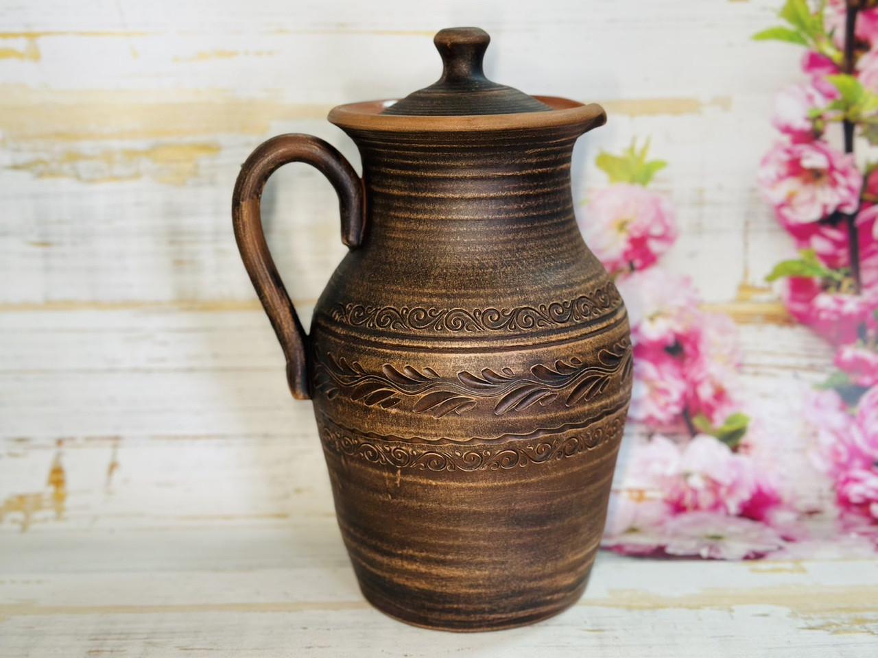 Кувшин глиняный с глазурью внутри 3 л (1189583927)