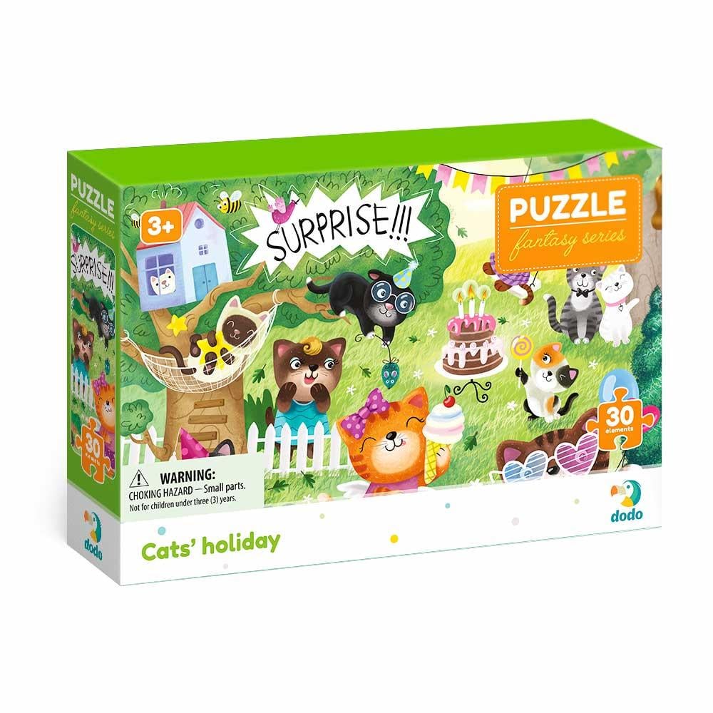 Пазлы Trefl картонные Праздник котиков 300417 Dodo 3-4 года 30 элементов в коробке (4820198243579)
