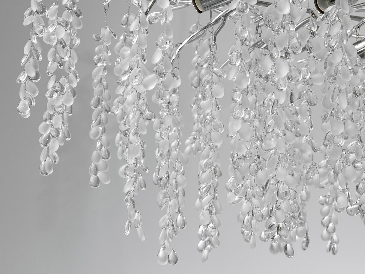 Хрустальная люстра 603-L1200CH-LS Глициния в гостиную вытянутой формы Хром (2178305614) - фото 5 Хрустальная люстра 603-L1200CH-LS Глициния в гостиную вытянутой формы Хром (2178305614) - фото 5