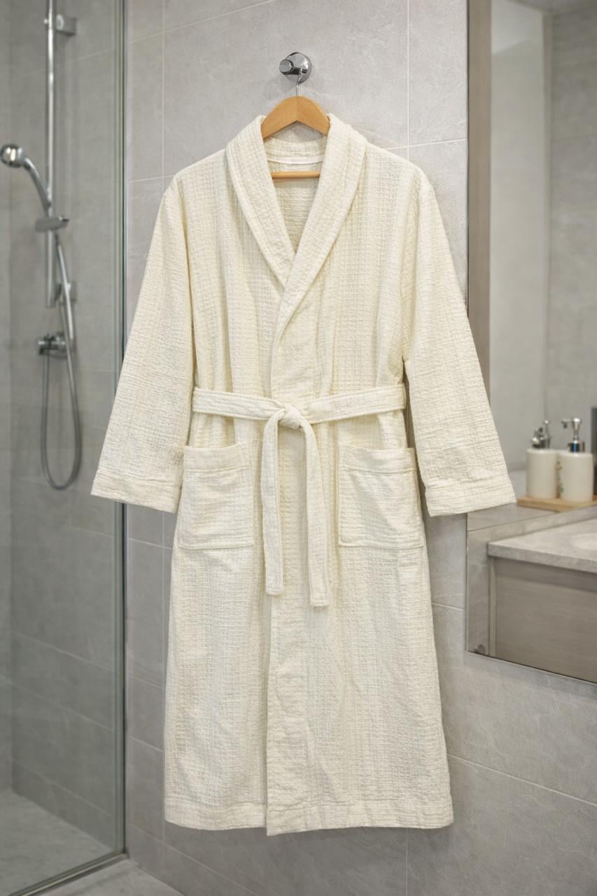 Халат унісекс вафельний L Білий (1125)