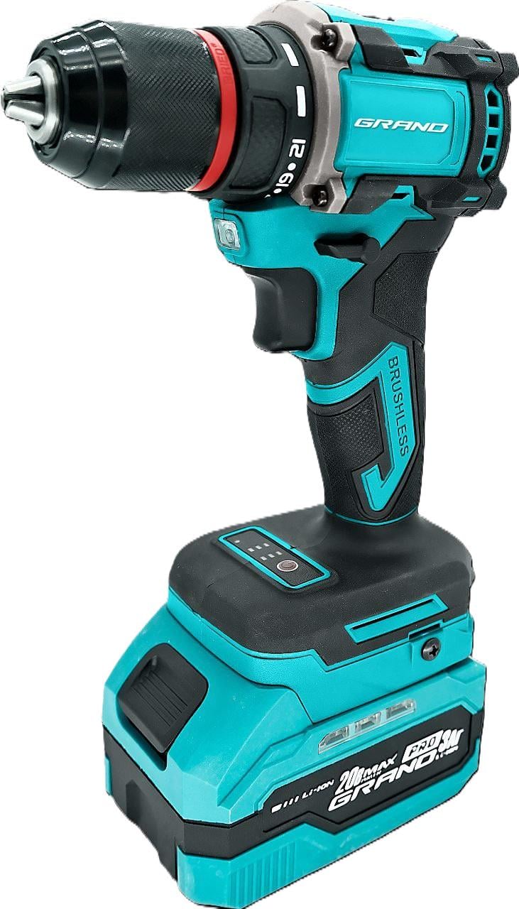 Дрель-шуруповерт аккумуляторный ударный Grand ДА-20/50 BL 2 аккумулятора и зарядное/кейс (GRDA20/50BL) Дрель-шуруповерт аккумуляторный ударный Grand ДА-20/50 BL 2 аккумулятора и зарядное/кейс (GRDA20/50BL)