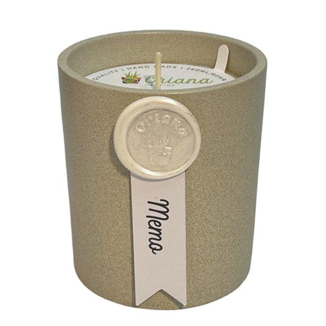 Ароматическая свеча Flora Memo соевая в керамическом кашпо крошка (10958)