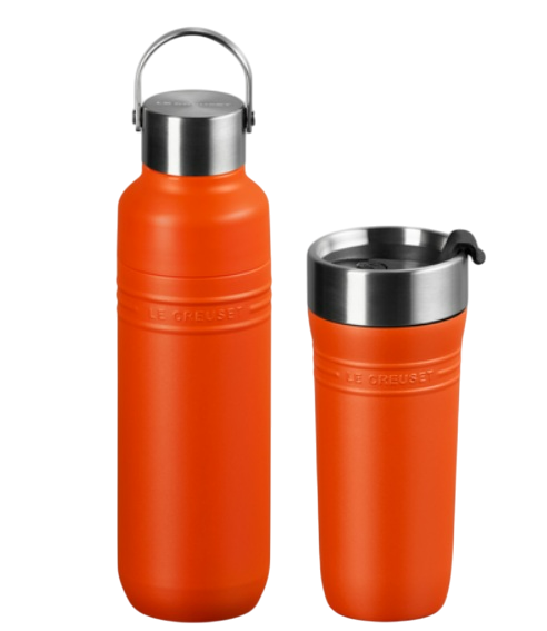 Набор из термокружки и бутылки для воды Le Creuset On The Go Volcanic (41067190900001/41066280900001)