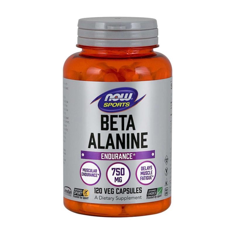 Бета-аланин NOW Foods Beta-Alanine 750 mg 120 капс.