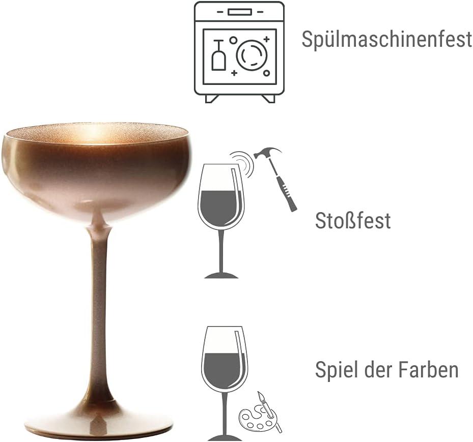 Набор бокалов для шампанского Stölzle Lausitz Elements 6 шт. 230 мл Bronze (2738508-1) - фото 4