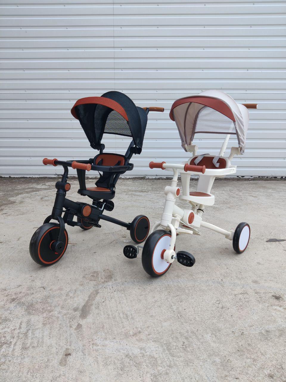 Велосипед 3в1 з батьківською ручкою та піддашком Royal Leather Trike 105-2 триколісний із 2 режимами коліс Білий (105-2r-s) - фото 2 Велосипед 3в1 з батьківською ручкою та піддашком Royal Leather Trike 105-2 триколісний із 2 режимами коліс Білий (105-2r-s) - фото 2