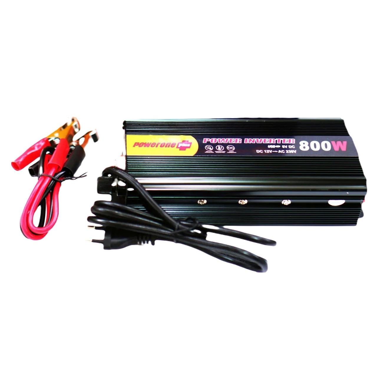 Преобразователь напряжения Powerone Plus UPS-800W с функцией зарядки 800W DC/AC 12V-220V Black (2413402206) - фото 2 Преобразователь напряжения Powerone Plus UPS-800W с функцией зарядки 800W DC/AC 12V-220V Black (2413402206) - фото 2