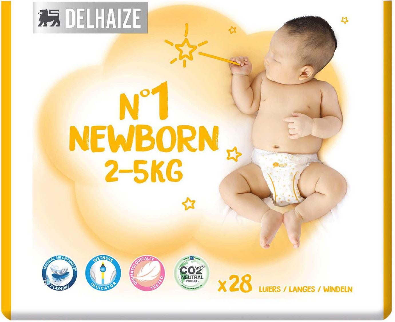 Підгузки Delhaize Newborn 1 2-5 кг 28 шт. (15350) - фото 1