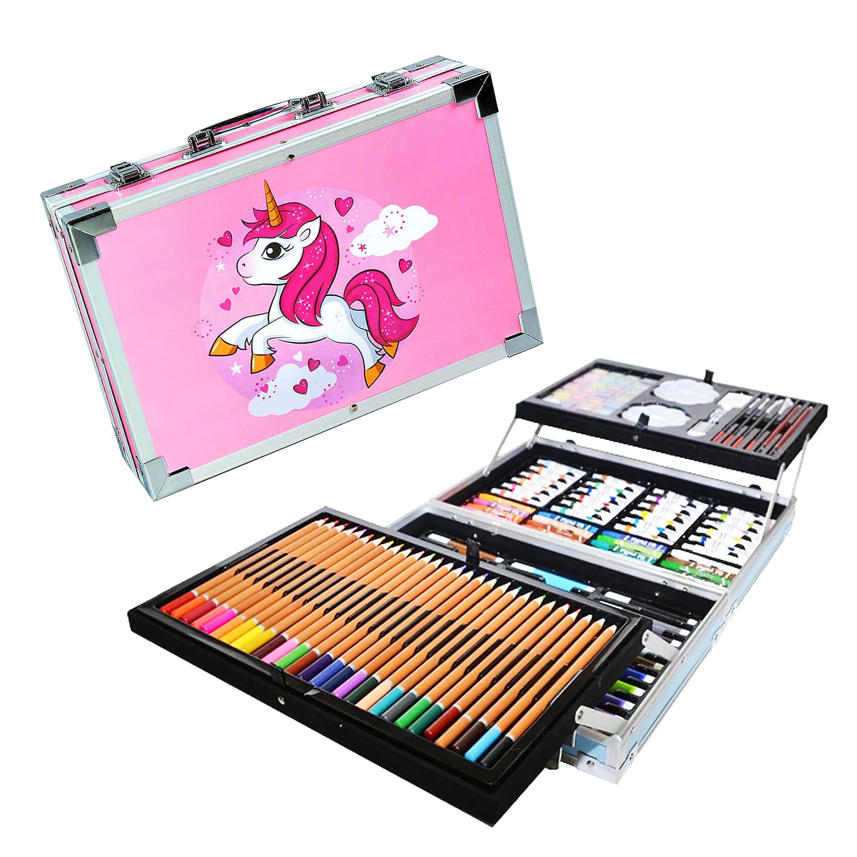 Преміум Набір для малювання та творчості в кейсі Єдиноріг 145 пр. Рожевий - фото 4 Преміум Набір для малювання та творчості в кейсі Єдиноріг 145 пр. Рожевий - фото 4