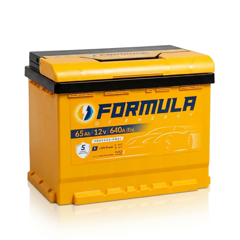 Аккумулятор автомобильный 6CT-65 Formula EN640 65Ah-12V + слева 242х175х175 мм Аккумулятор автомобильный 6CT-65 Formula EN640 65Ah-12V + слева 242х175х175 мм