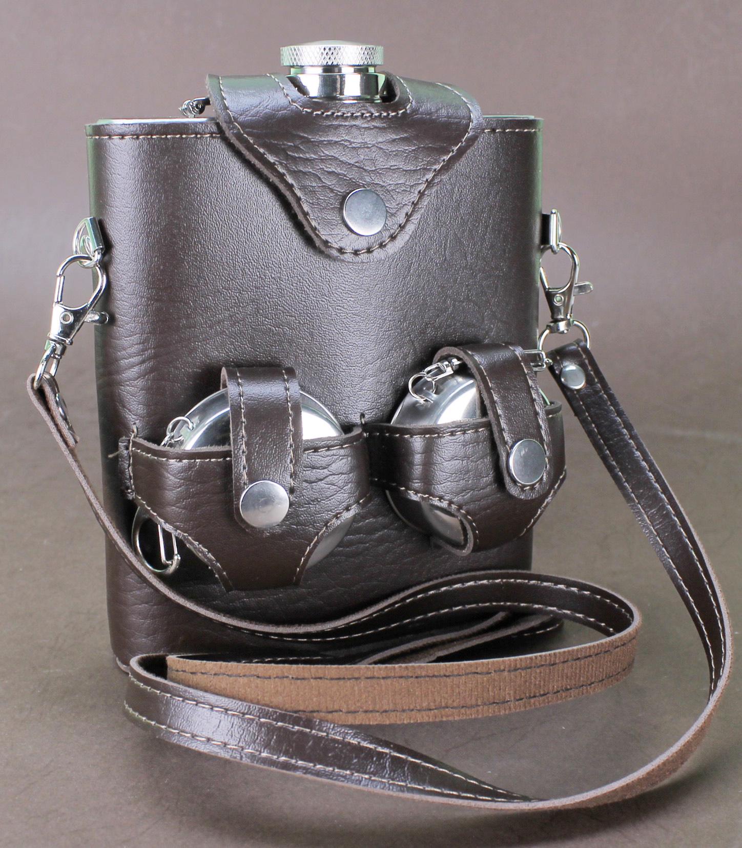 Набор фляга со стопками с сумкой-чехлом (21-0068)