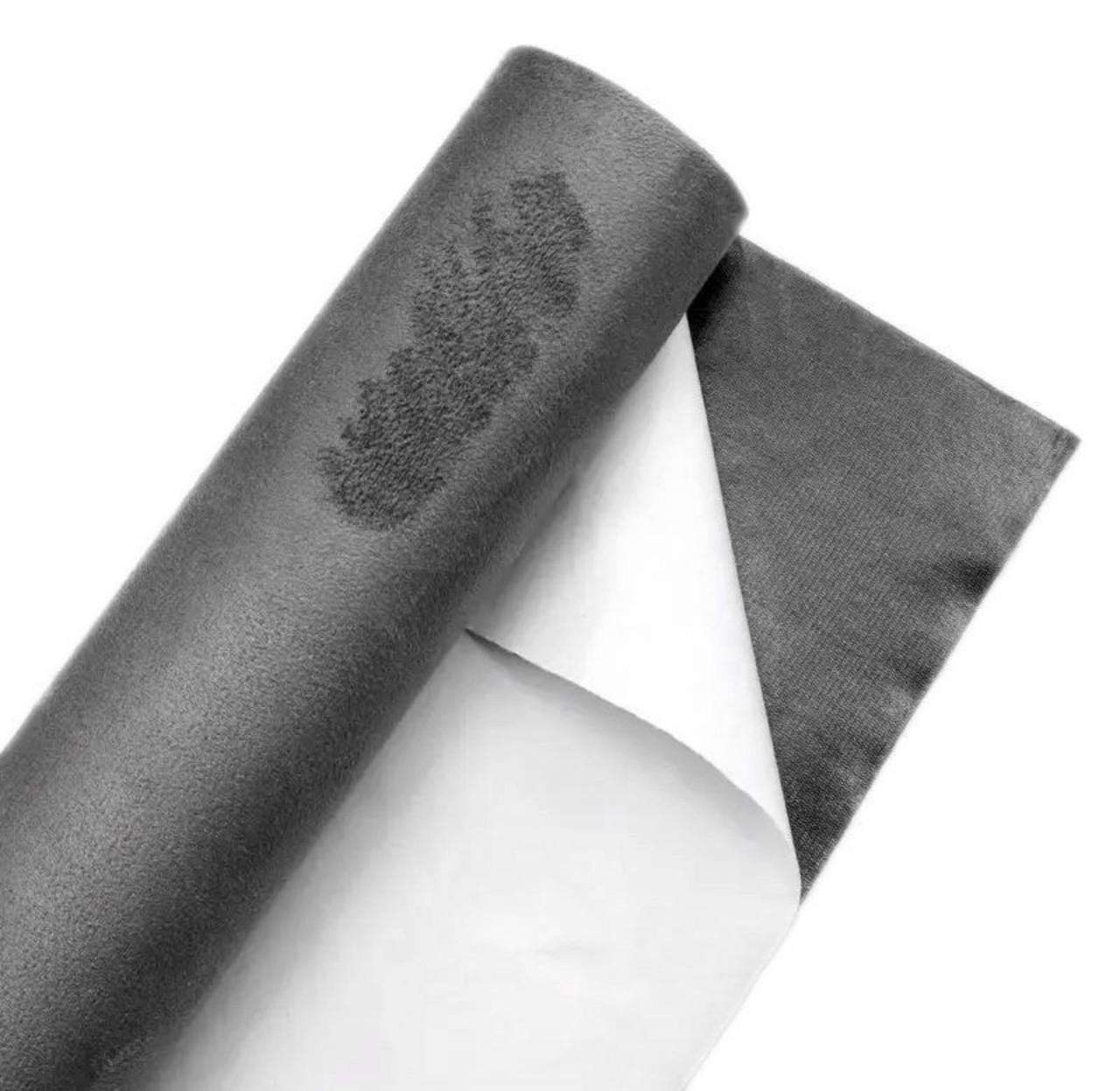 Алькантара самоклейна для салону авто 30x150 см Темно-сірий (2809449270)