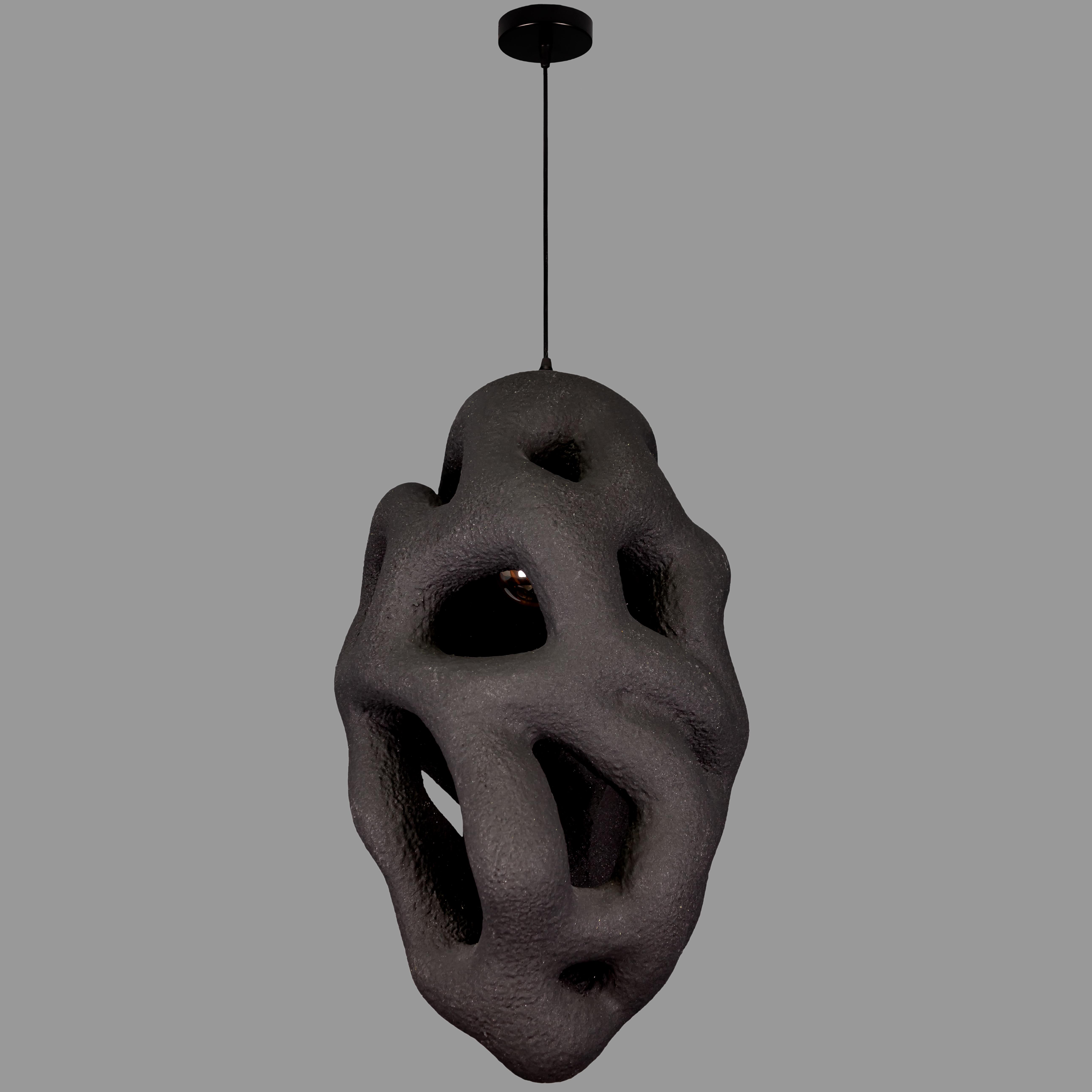 Люстра гипсовая Wabi-Sabi 38 см Графитовый (909-XL3640 (400) BK)