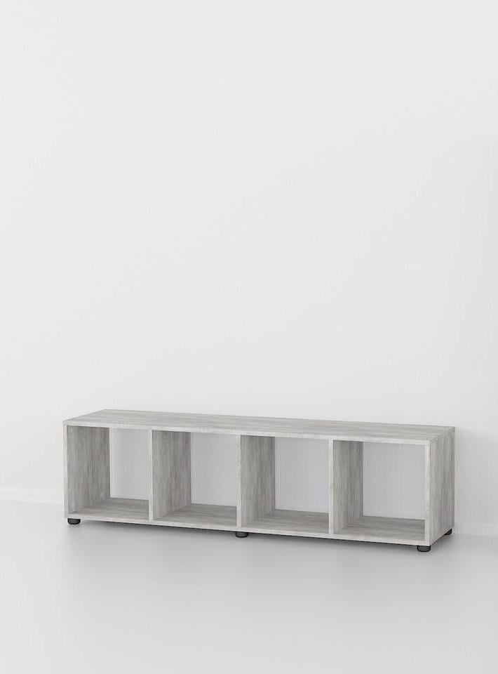 Стеллаж на 4 ячейки для книжек 1449х368х368 мм Бетон (3030) - фото 1