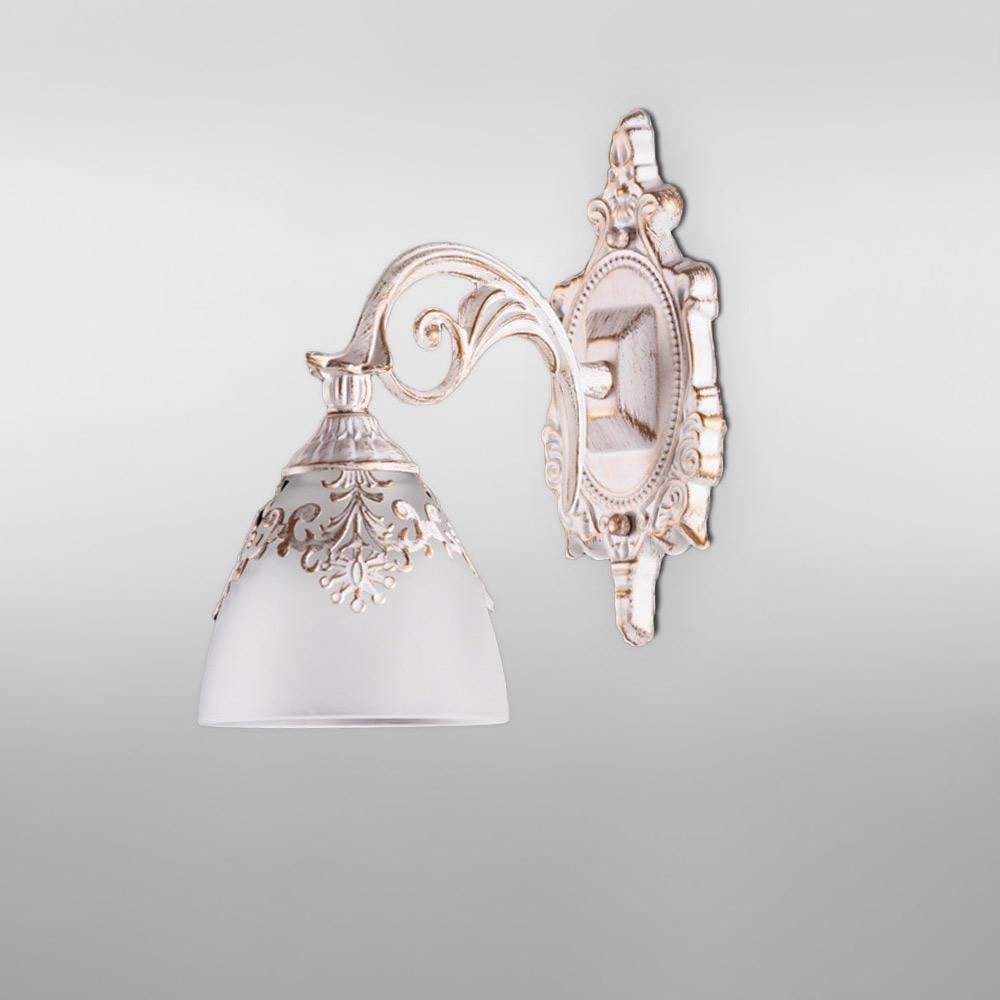 Настенный светильник классический Light House SH-18237/1CW WG 250х140х280 мм Белый/Золотистый