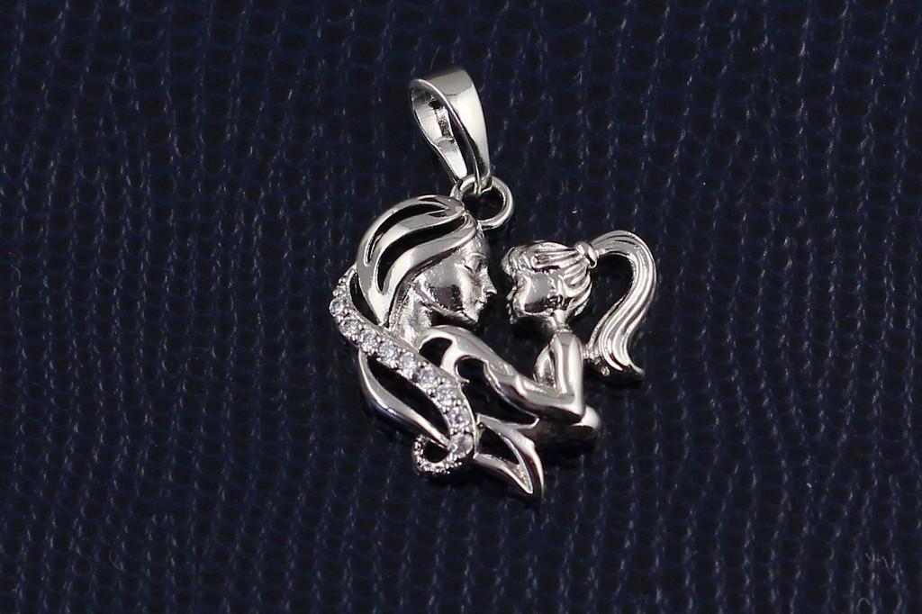 Кулон Xuping Jewelry Дочки матери 1,6 см Серебристый