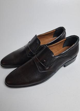 Туфлі чоловічі L-FASHION натуральна шкіра р. 45-30 см Чорний (2316)