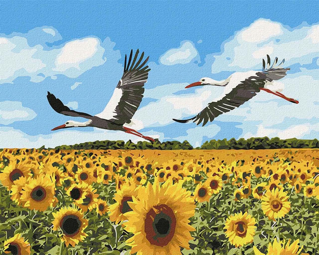 Картина по номерам ТМ Идейка Аисты в небе 40x50 см (KHO4182)