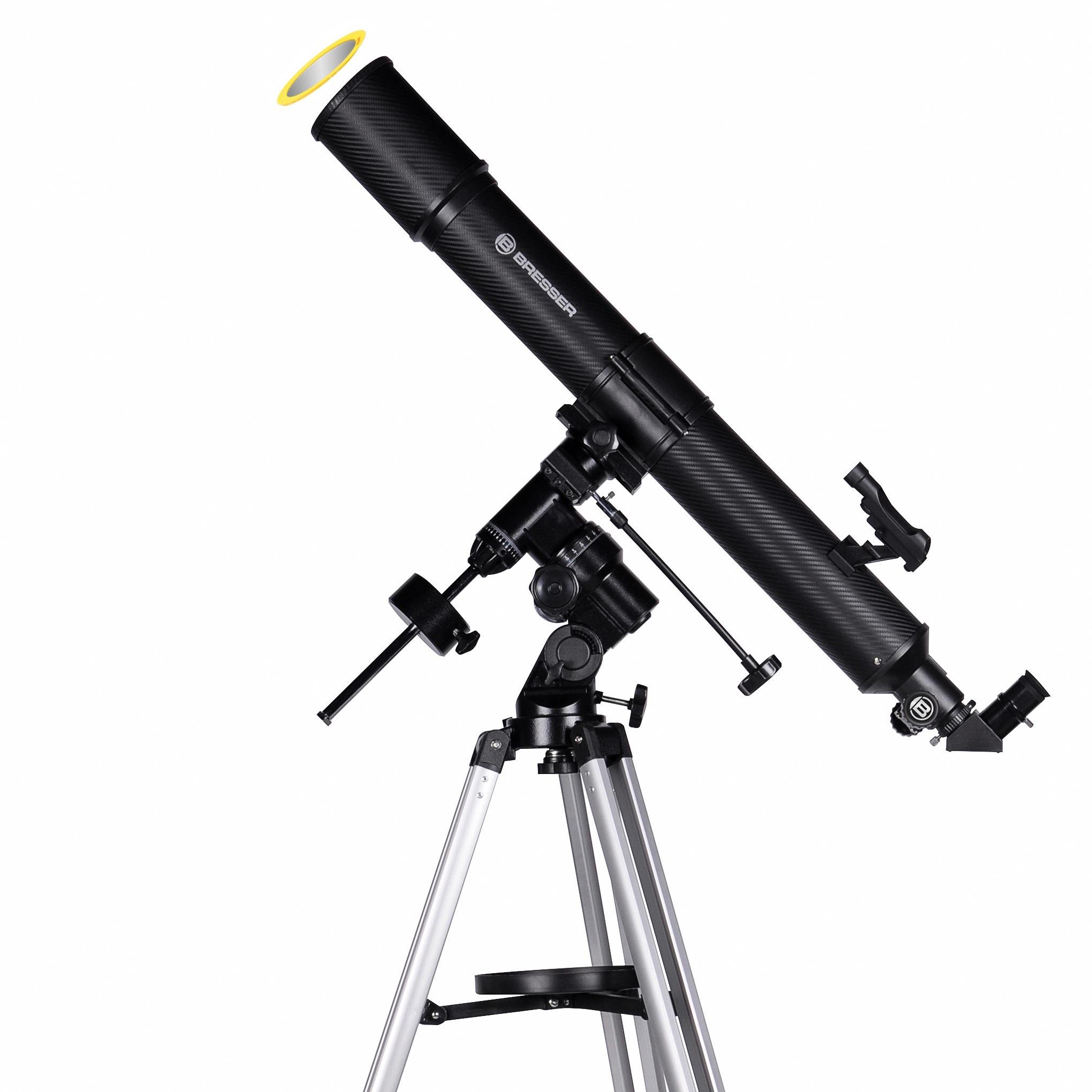 Телескоп Bresser Quasar 80/900 EQ Refractor Solar Carbon з сонячним фільтром і адаптером для смартфона (4780909) - фото 2